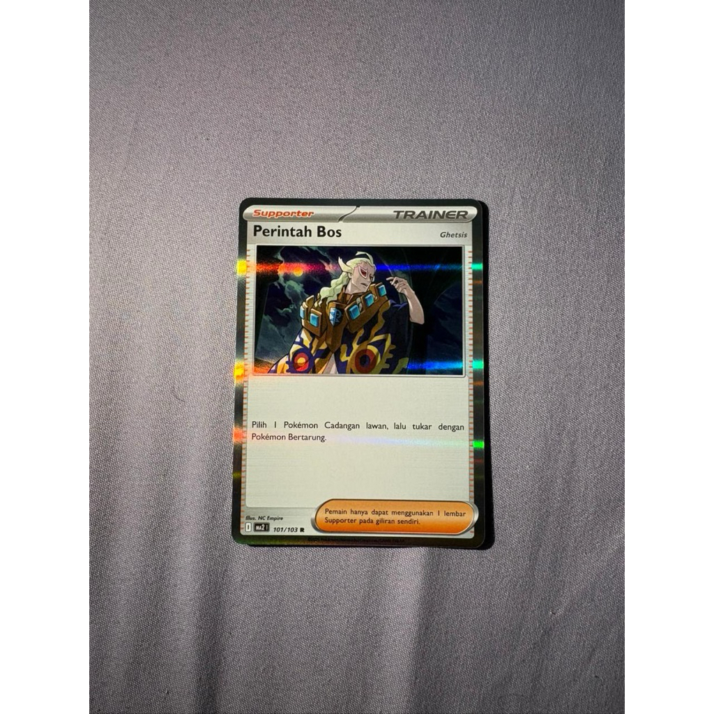Perintah Bos (Ghetsis) (R) - Holo - 101/103 - Kobaran Biru (MA2) - Pokemon TCG Indonesia