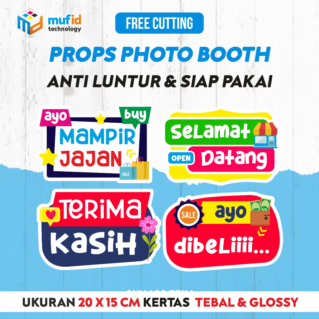 PROPS PHOTOBOOTH TEMA MARKET DAY