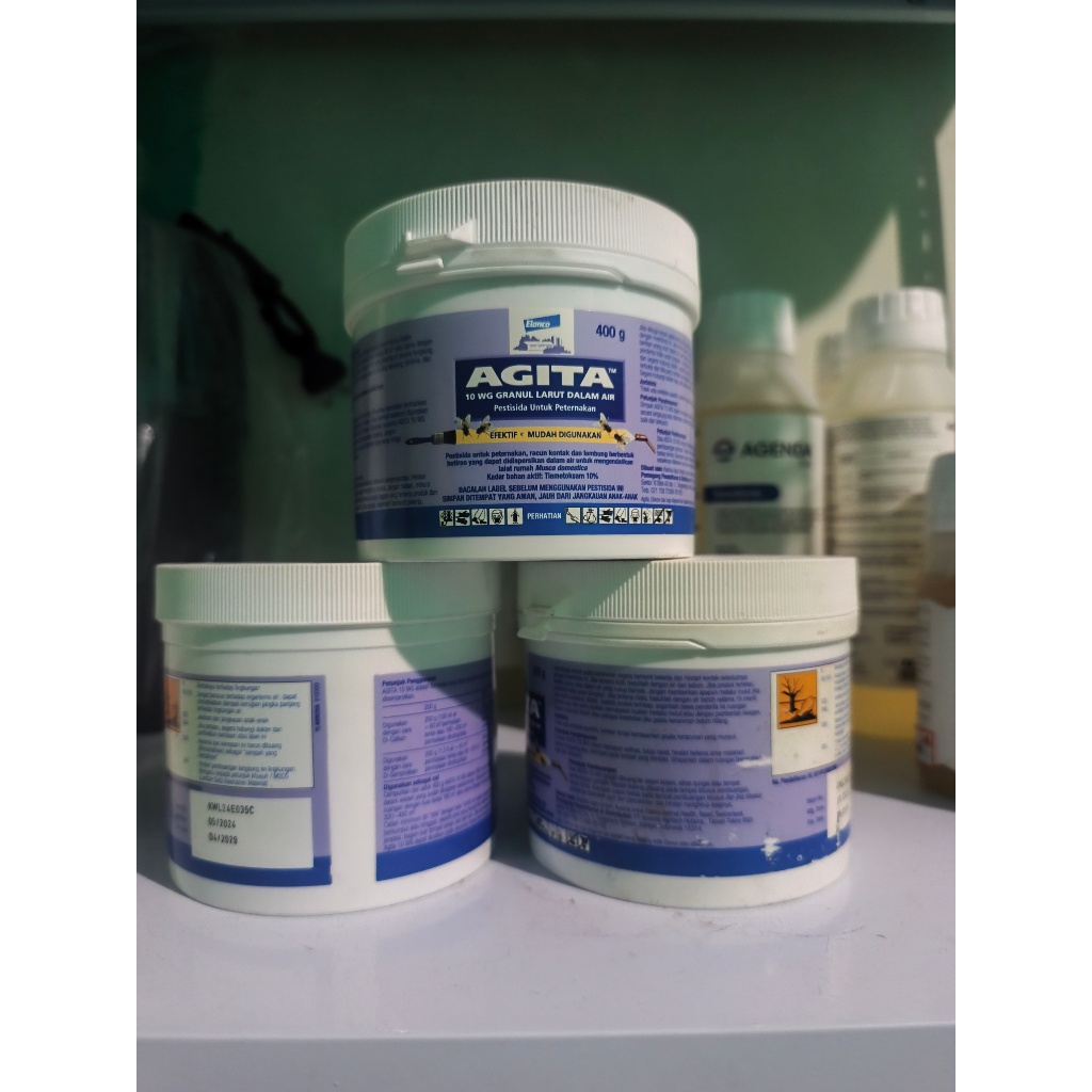 Agita 10 wg original 400gr exp 2029 -pembasmi lalat paling ampuh granul larut dalam air untuk petern