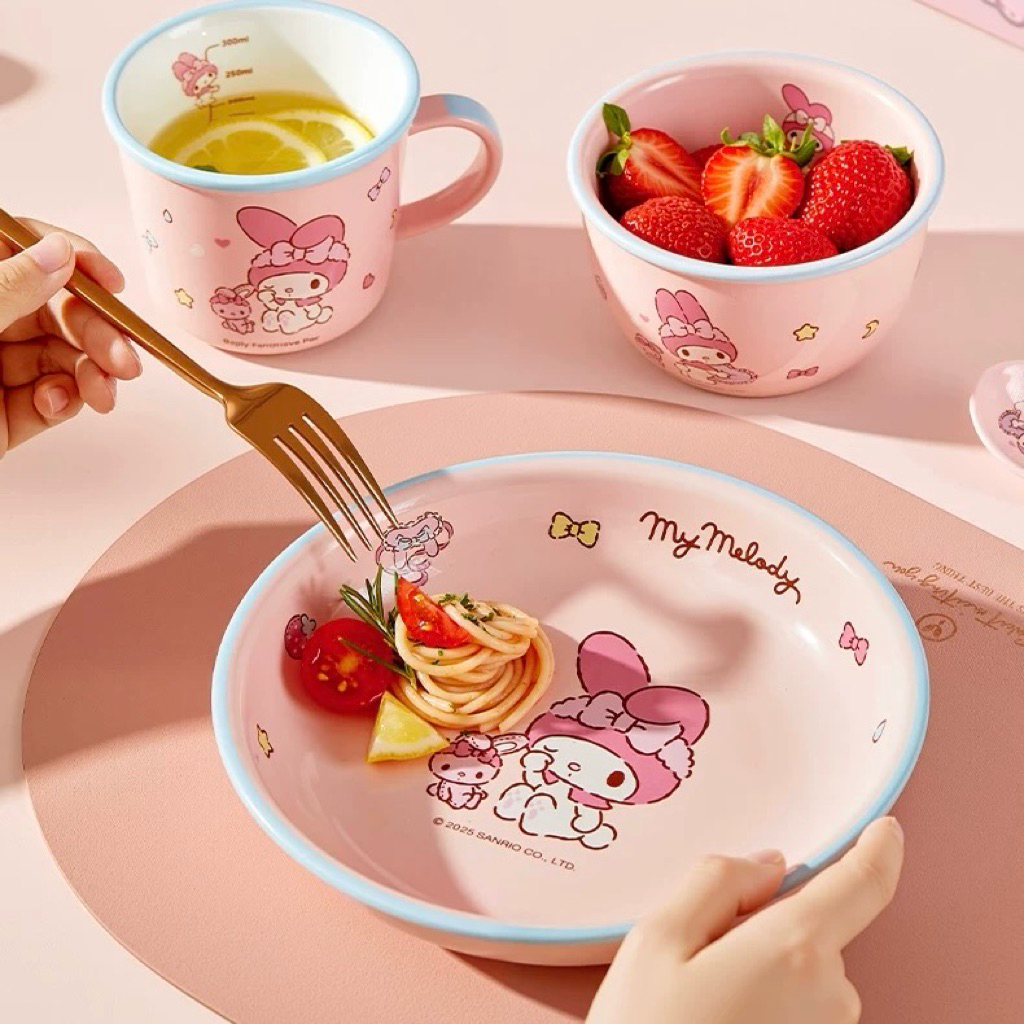 tersedia set makan keramik sanrio snoopy sanrio tableware set 4in1 set gift box ceramic tableware