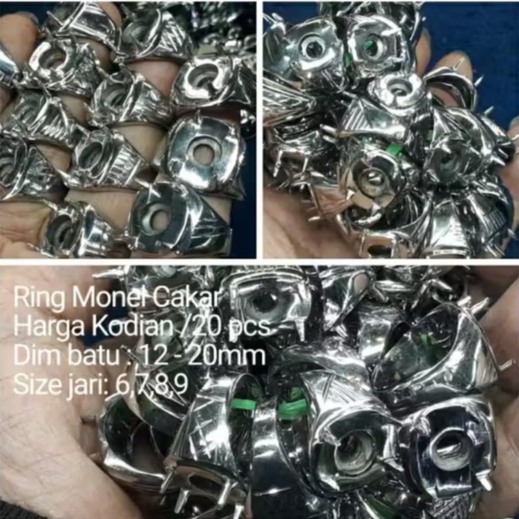 Ring Monel Cakar Iras/Tanpa Sambungan Harga Kodian/20  Pcs