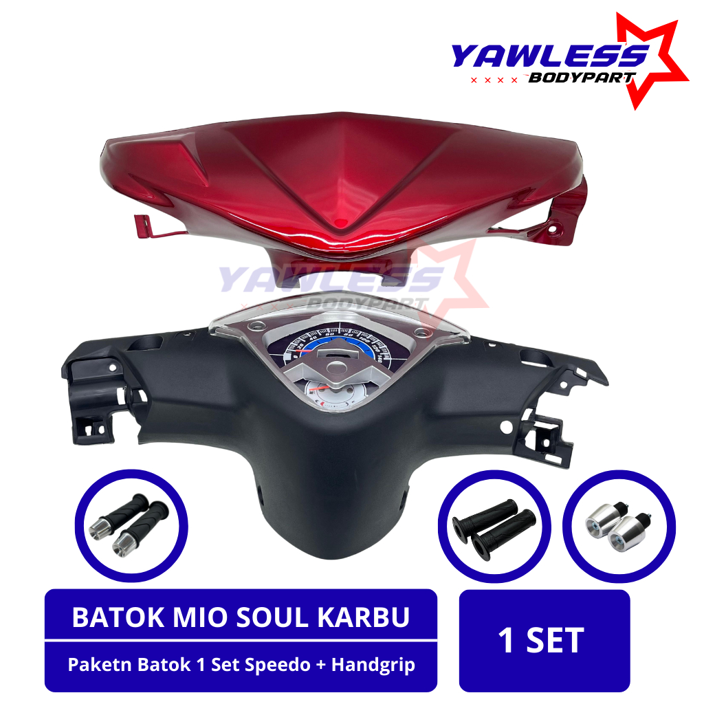 Batok Kepala komplit Mio soul Merah / Batok Yamaha Mio Soul merah 2010