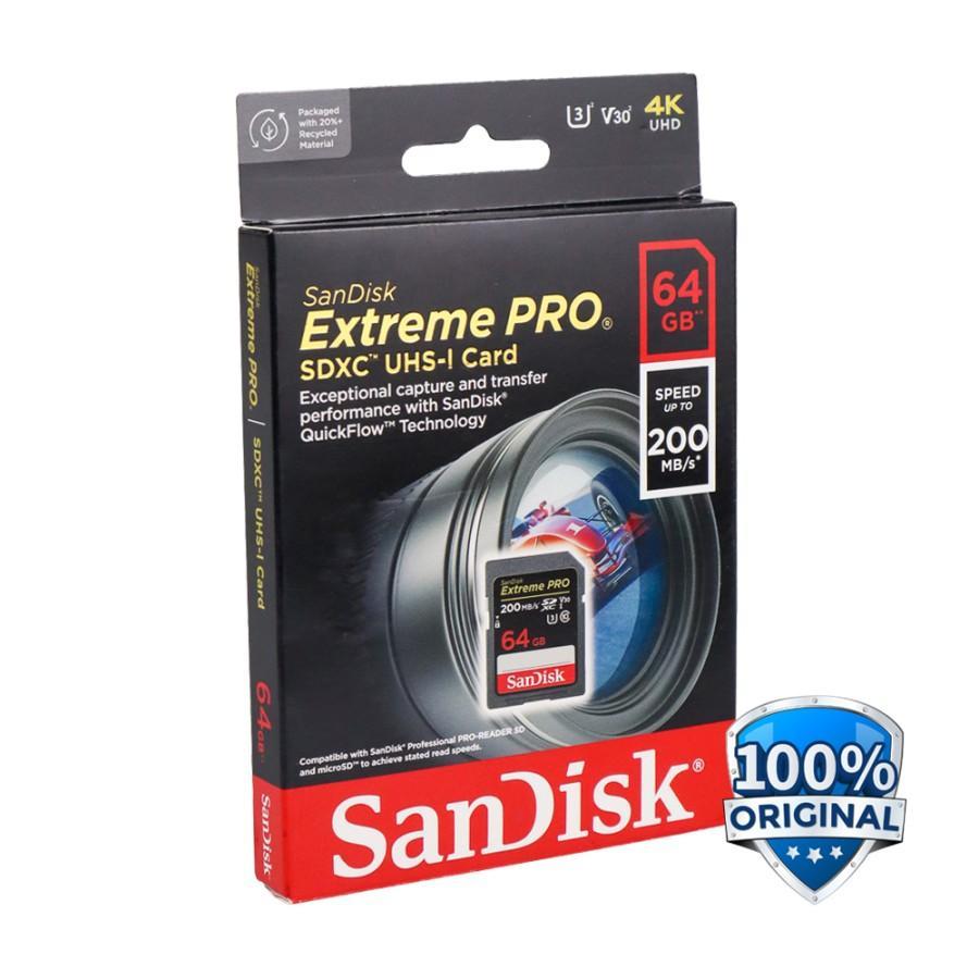 SanDisk Extreme PRO 32GB 64GB 100/200Mbps Memory SDCard - SDSDXXO SDSDXXU