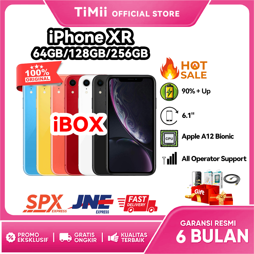 iPhone XR Second Bekas 100% Original iBOX iP XR 64GB 128GB 256GB GOOD CONDITIONS FULLSET MULUS LIKE 