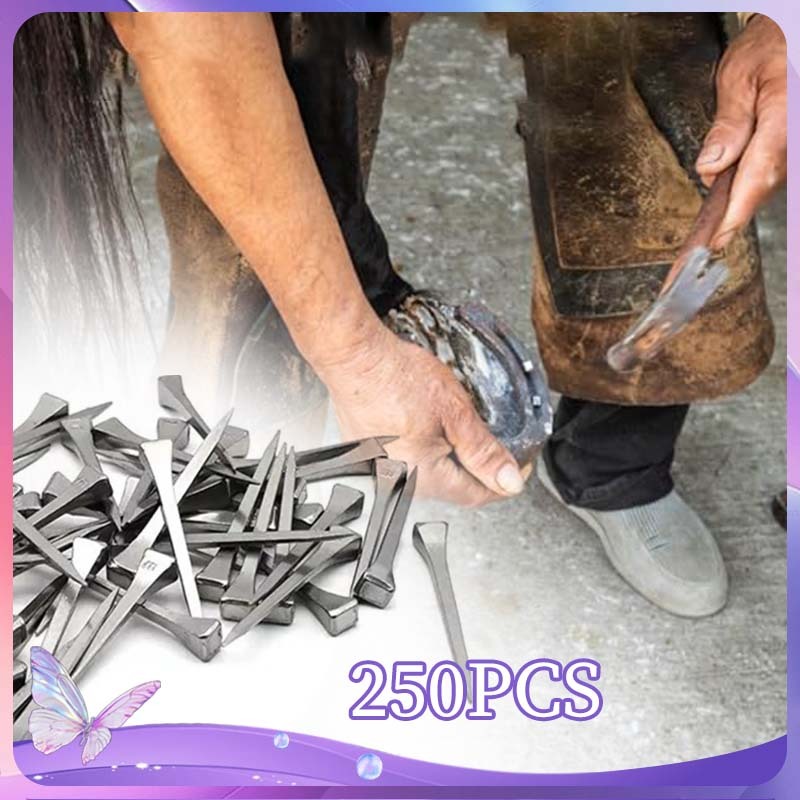 250pcs Paku Sepatu Kuda Paku Tapal Kuda Paku Sepatu Kuda Pacu Hingga Tunggang
