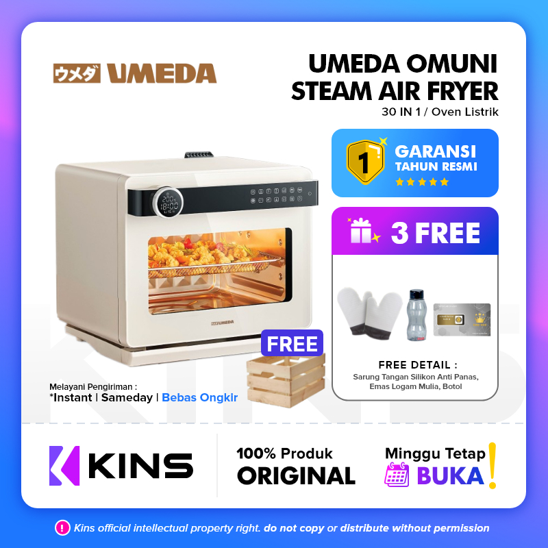 Umeda Omuni Steam Air Fryer Oven 30 IN 1 / Oven Listrik Kapasitas 25L