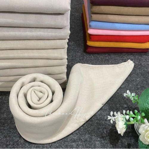 Segi Empat Paris Premium | Jilbab Paris Polos | Hijab Kerudung Voal