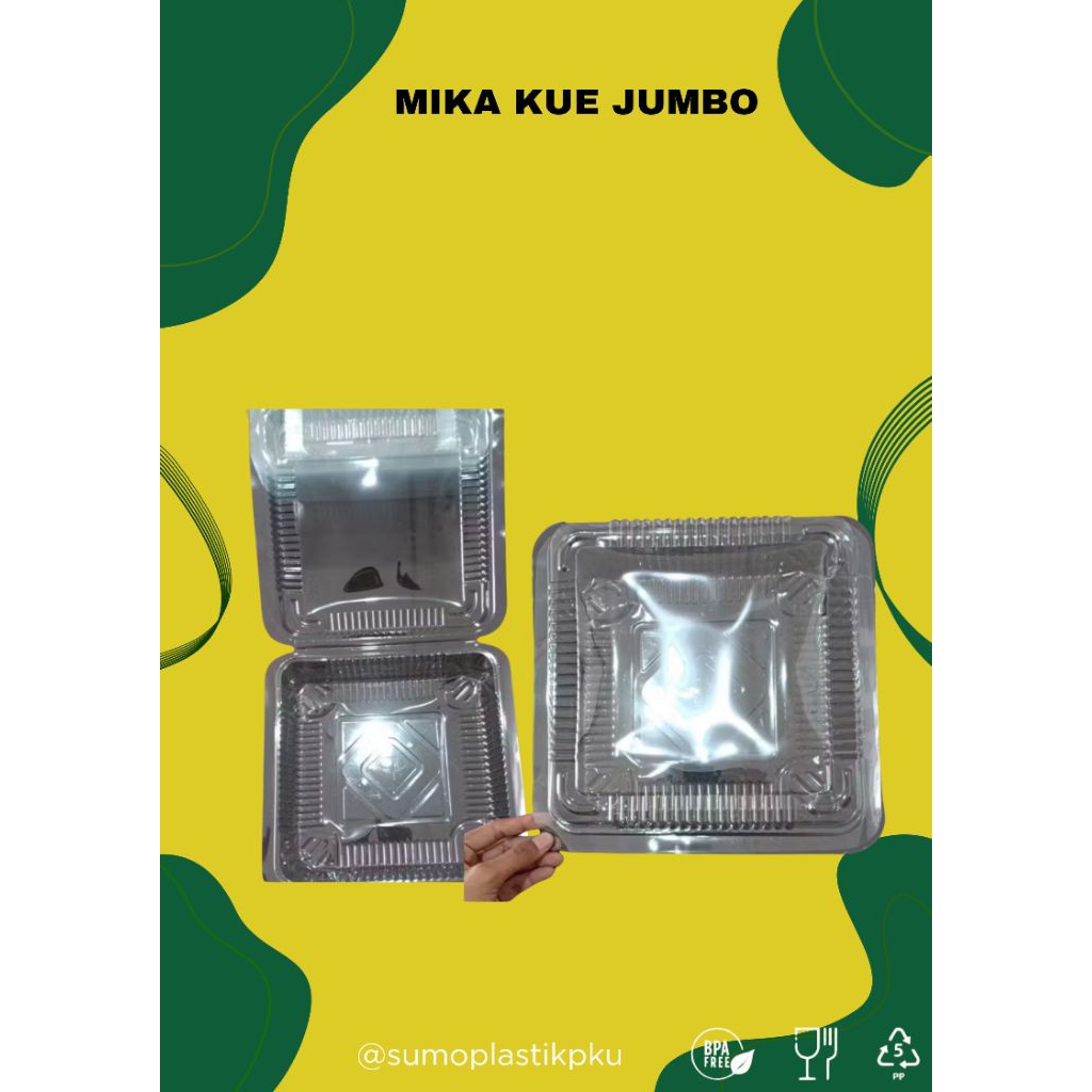 KOTAK PLASTIK MIKA KUE/BOLU/ 1A / 1A Jumbo / Mika Box Kotak Tempat Bolu (isi10)