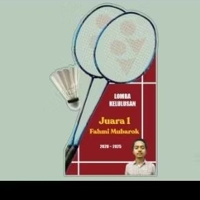 Plakat Akrilik Custom/Piala Badminton/Piala/Hadiah Uk.25x20 Tebal 5mm
