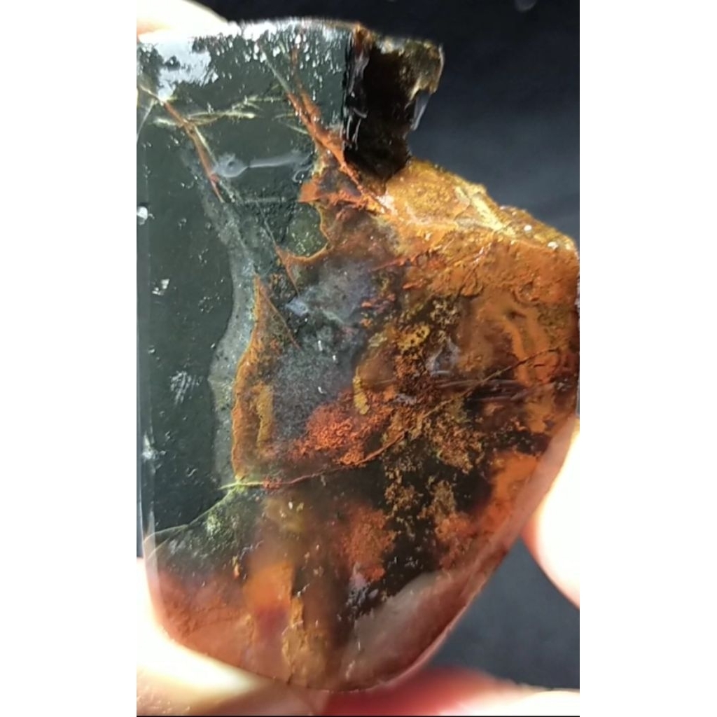 Batu Bacan Kembang Serat Tembaga - Albino - Kristal - Jumbo Natural Bodyglass
