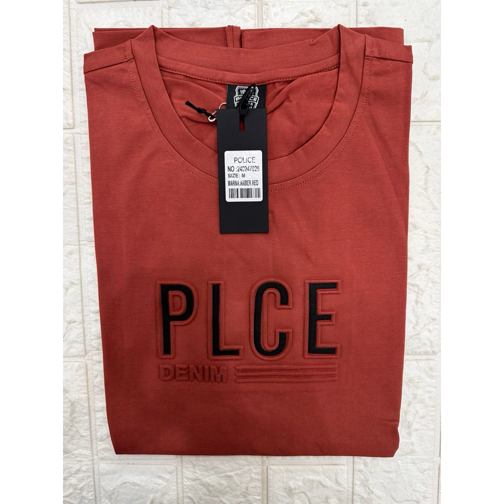 Kaos oblong police denim dewasa bahan catton stretch kaos oblong cowok police denim