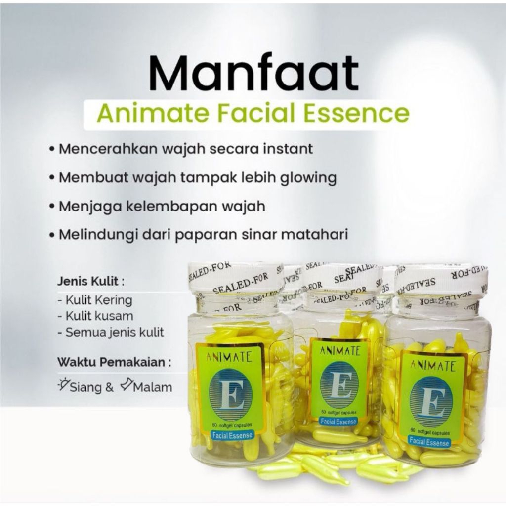 Serum Wajah Animate / Animate Serum Wajah isi 60 Capsul
