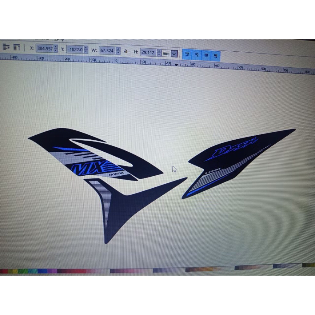 striping blade custom variasi transparan glossy