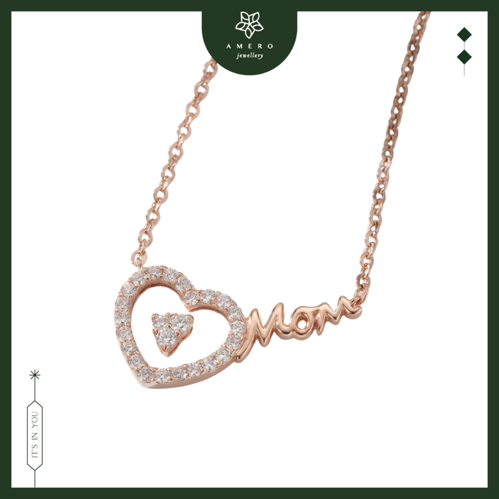 Kalung Emas Rose Gold 17K Leora LN-24 Amero Jewellery