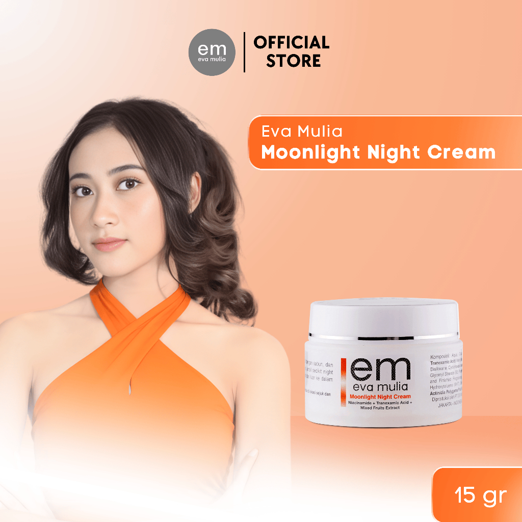 Eva Mulia Moonlight Night Cream 15gr - Dapatkan Kulit Wajah Sehat dan Bercahaya dengan Eva Mulia Moo
