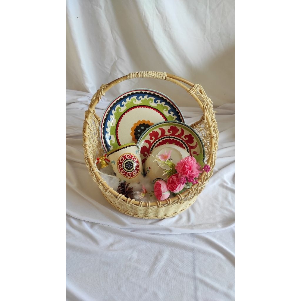 SET HAMPERS PIRING KERAMIK | PIRING CANTIK | SET HAMPERS NIKAHAN | SET HAMPERS ULTAH