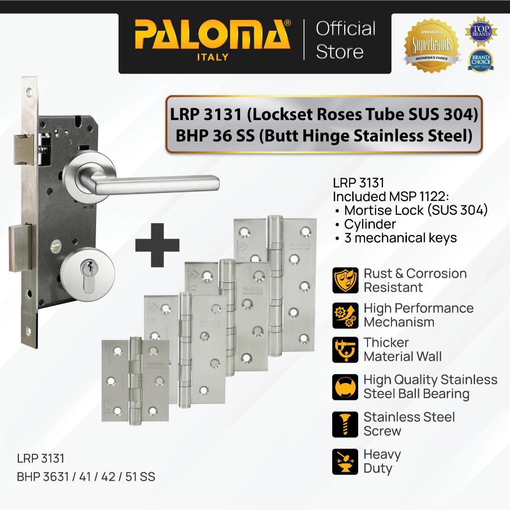 PALOMA Paket Gagang Pintu Door Handle Pintu Roses Lever Engkol Pisah Misah Lockset Lock Set Stainles