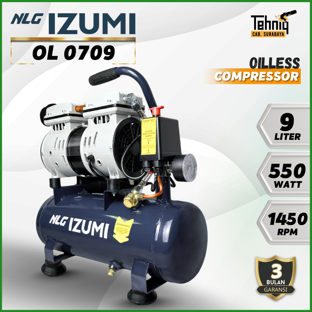 Izumi Ol 07-09 Oil Less Compressor Listrik Kompresor Angin
