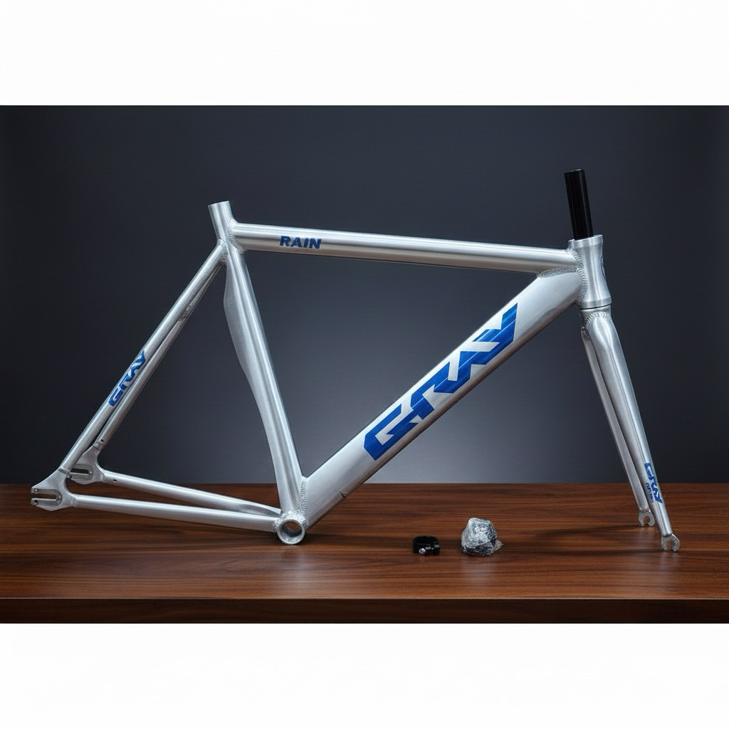Frameset Sepeda Fixie GRAY Rain Alloy