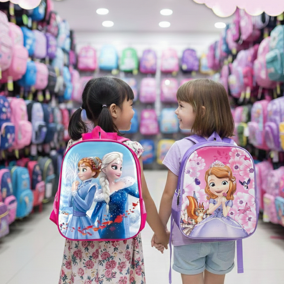 MMSTORE - Tas Ransel Anak Sekolah Paud TK Gambar Kuromi / Sofia/ Frozen Tas 12inci 2 ruang R12017