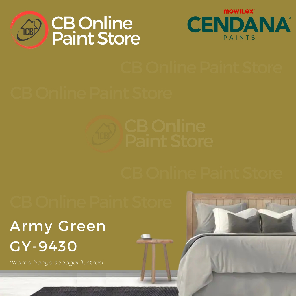 CAT TEMBOK MOWILEX CENDANA - ARMY GREEN GY-9430 - GALON