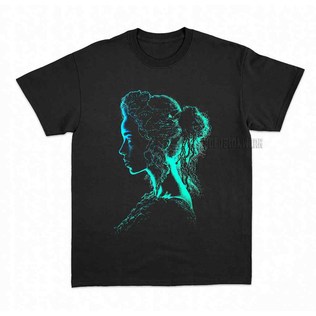 Kaos 3D Girl Glow Effect - 3dfusionid