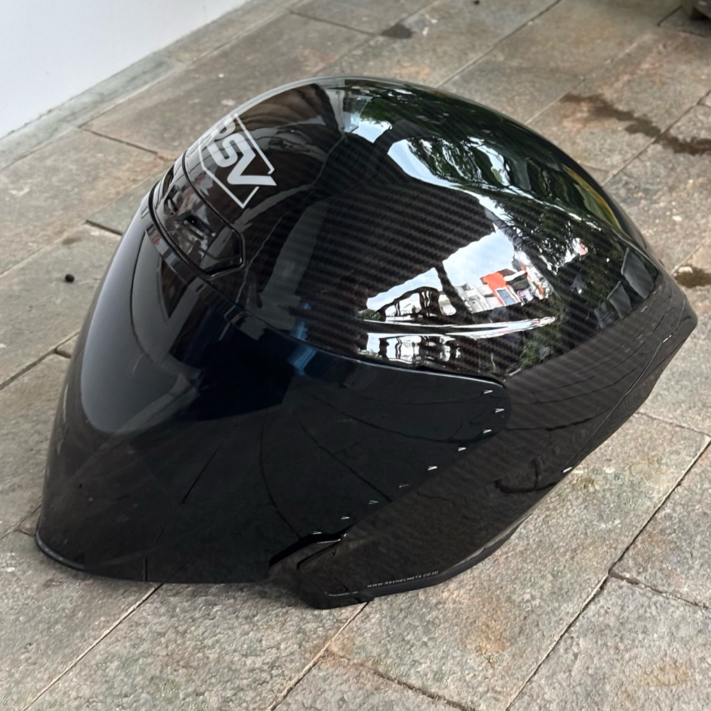 [PAKET VISOR] RSV NEW WINDTAIL CARBON ORIGINAL HELM HALF FACE ORI SNI