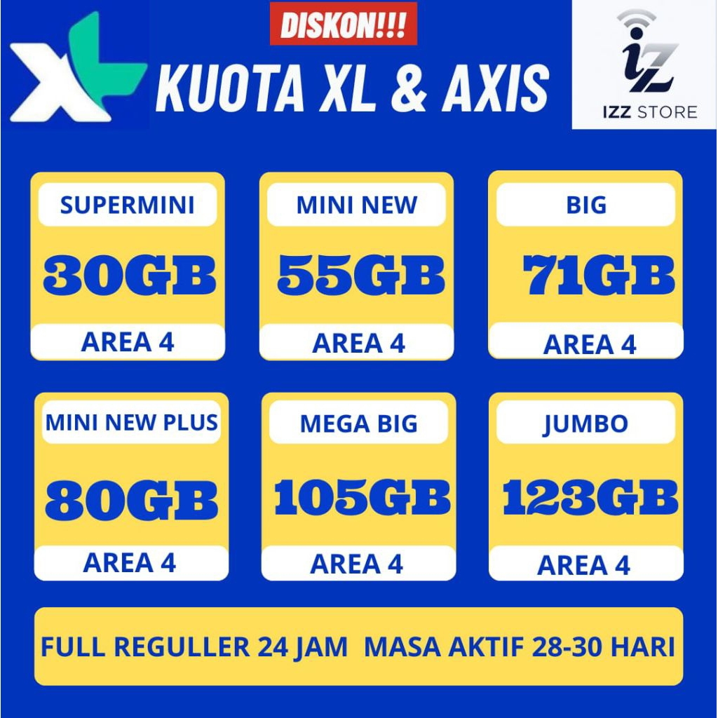 isi ulang kuota xl axis - paket data internet xl axis full internet 24 jam termurah