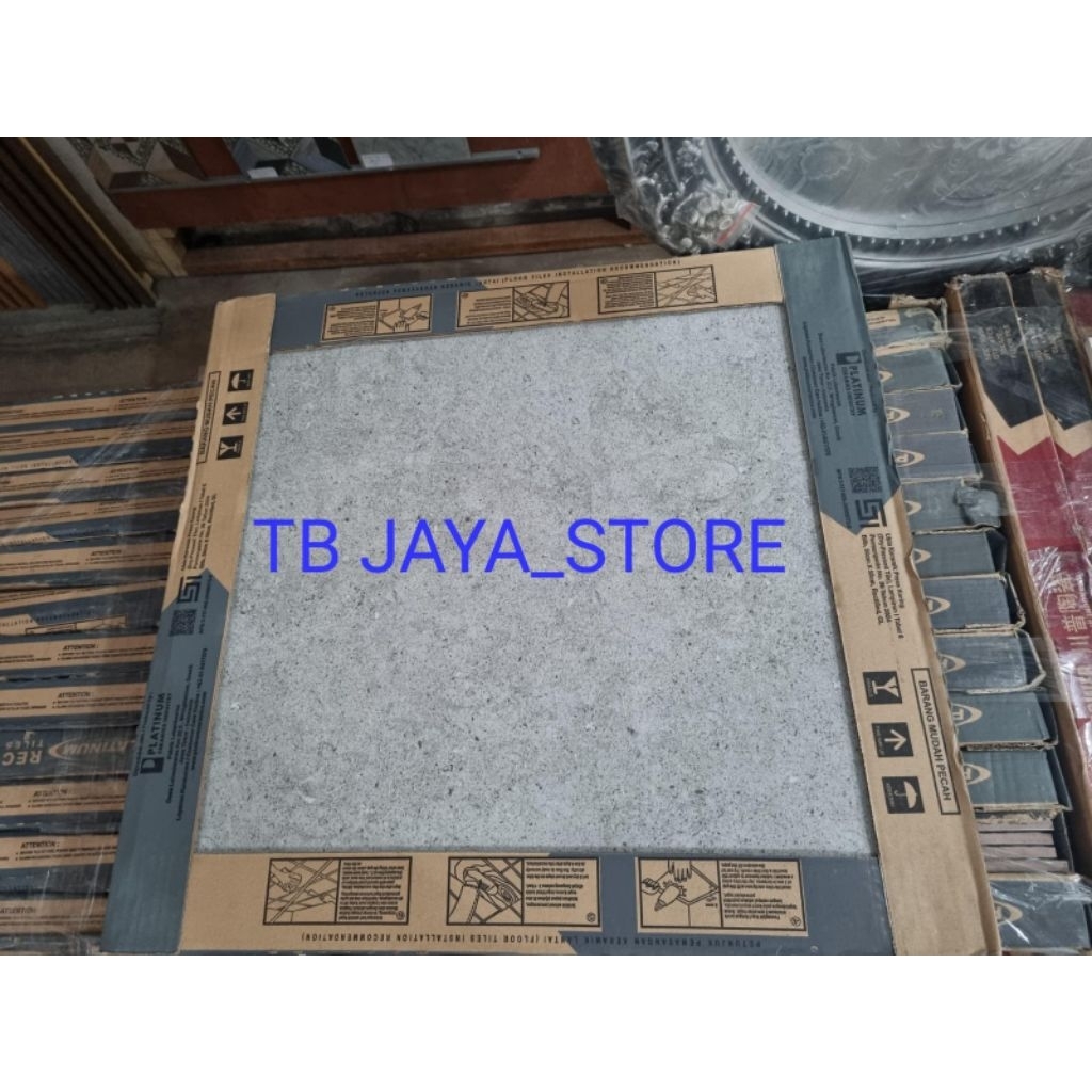 KERAMIK LANTAI TEMBOK MATT 50 X 50 ABU ABU GREY MATT PLATINUM LUNA GREY