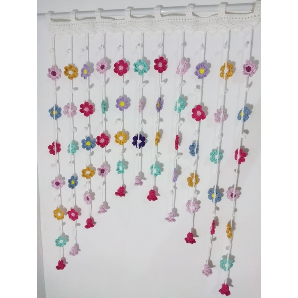 PO Tirai Rajut Bunga Handmade