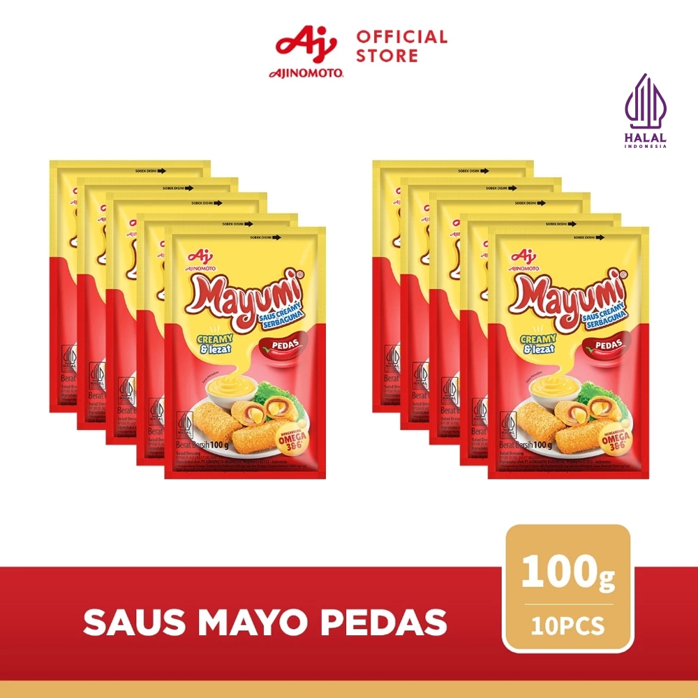 MAYUMI® Mayonaise Saus Mayo Pedas Sachet 100g (10pcs)