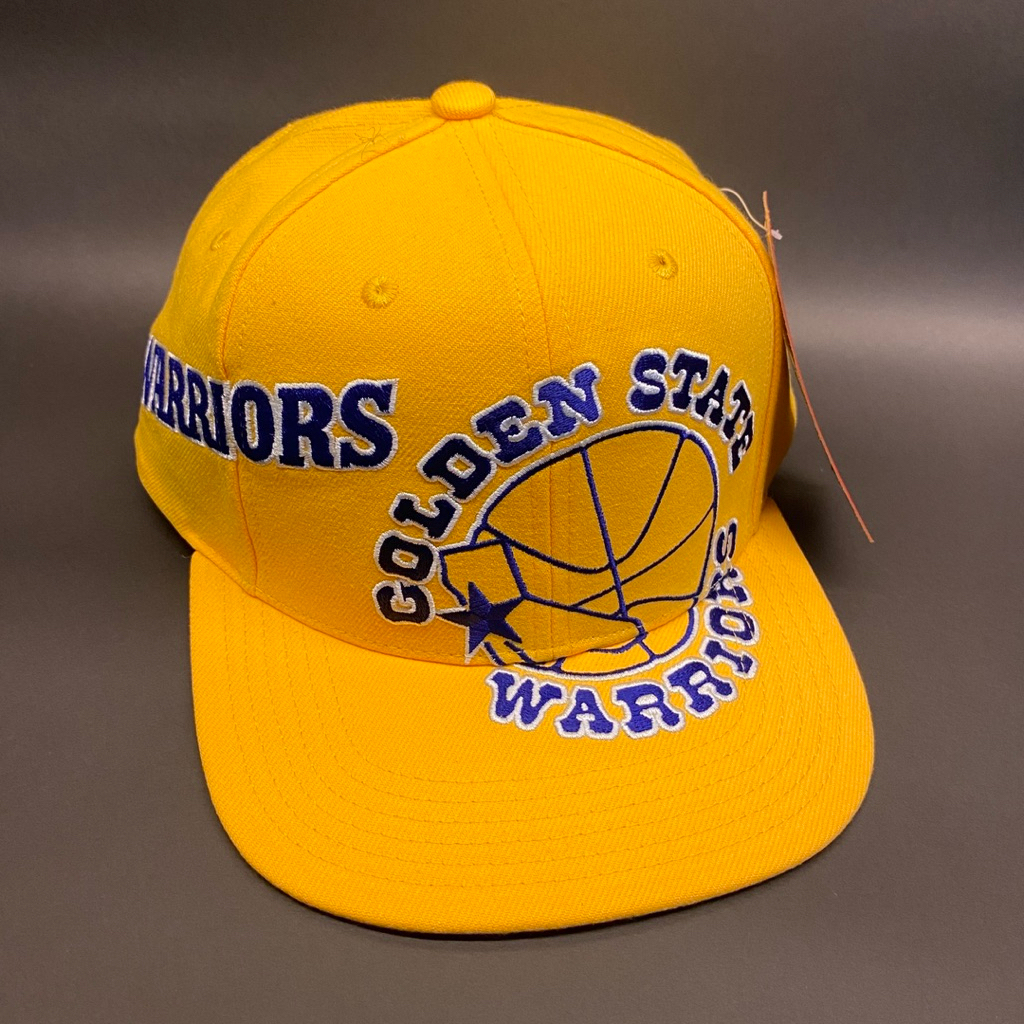 Topi Mitchell and Ness NBA HWC Golden State Warriors Big Logo Yellow