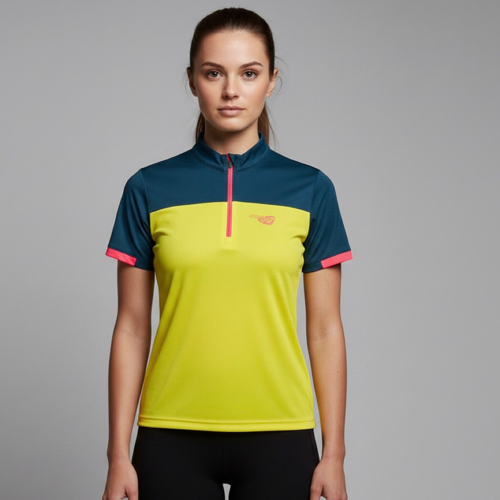 Kaos Olahraga Wanita  ORAHE 95 Outdoor Half Zip Original Second