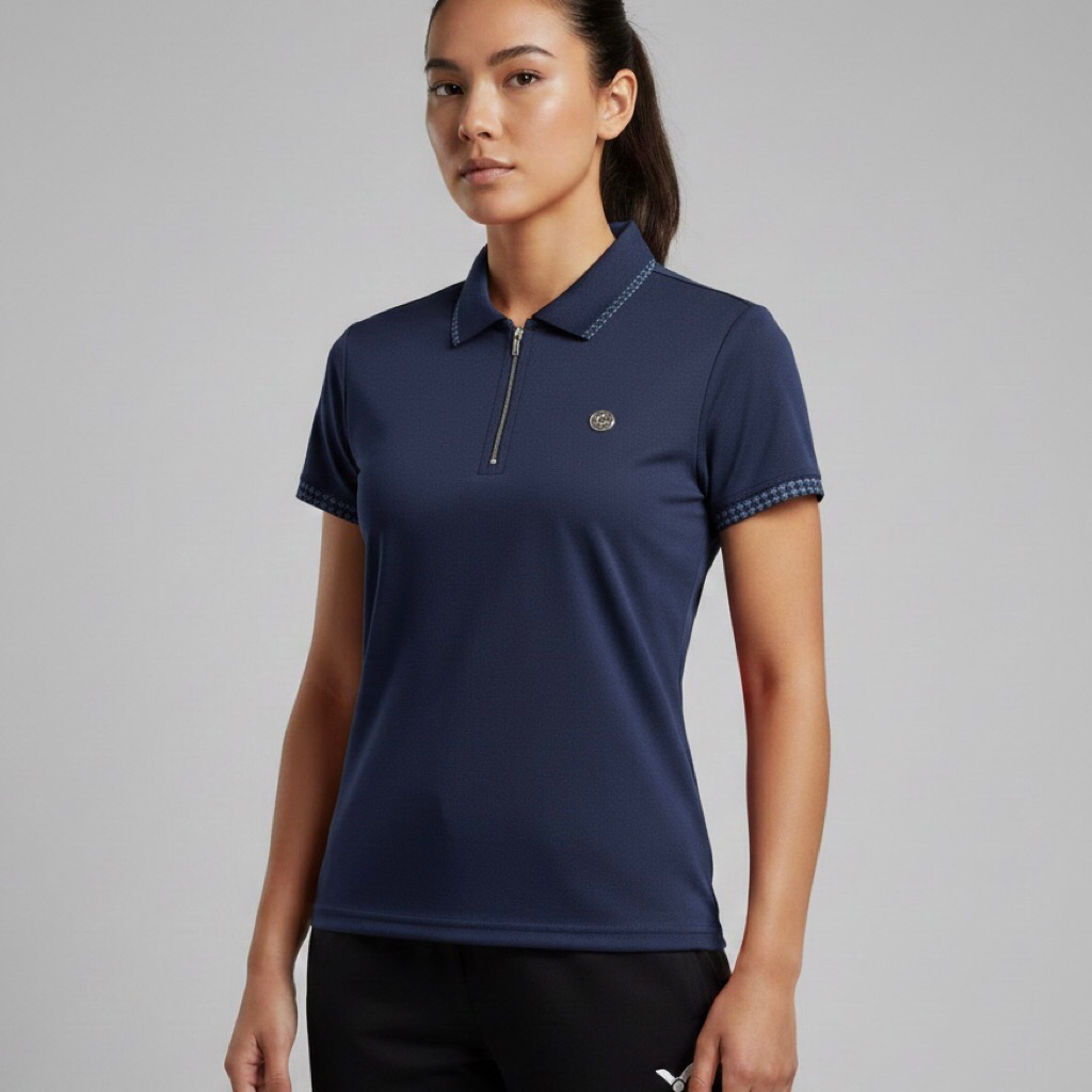 Kaos Polo Dry Wanita ALLFORYOU GOLF Navy 100 Original Second Preloved