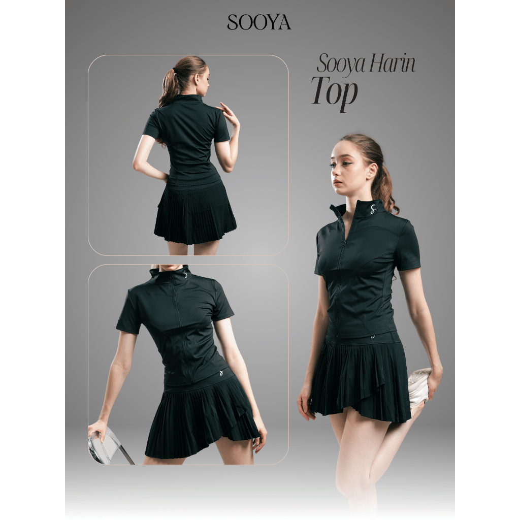 Baju Olahraga Wanita Harin Top | Atasan Olahraga | Baju Olahraga Wanita Muslim | Rok Wanita | Sooya