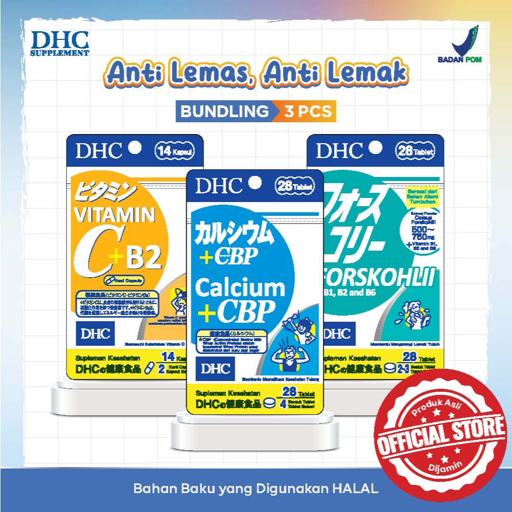 Paket Bundling DHC Vitamin C, DHC Calcium + CBP, DHC Forskohlii