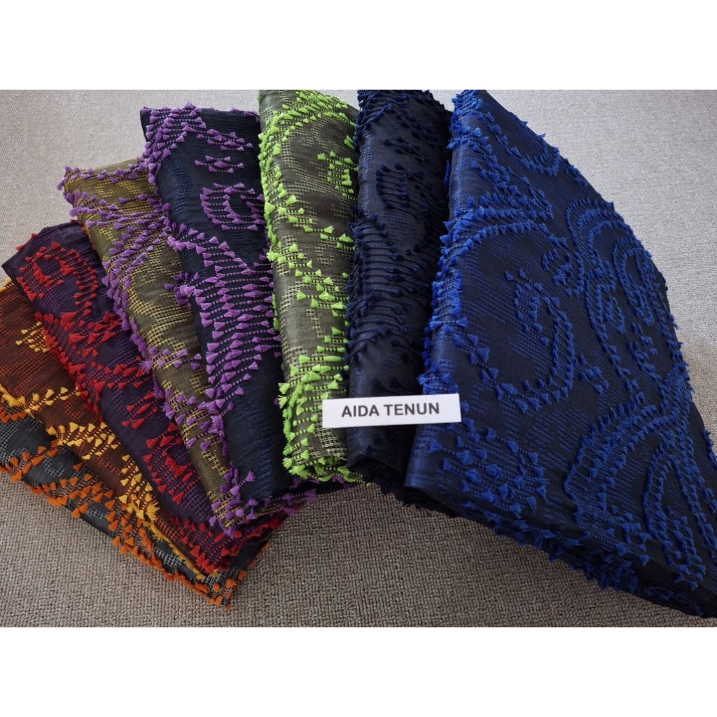 KAIN TENUN BULU JEPARA PREMIUM TENUN ATBM TENUN SONGKET BULU Code 016