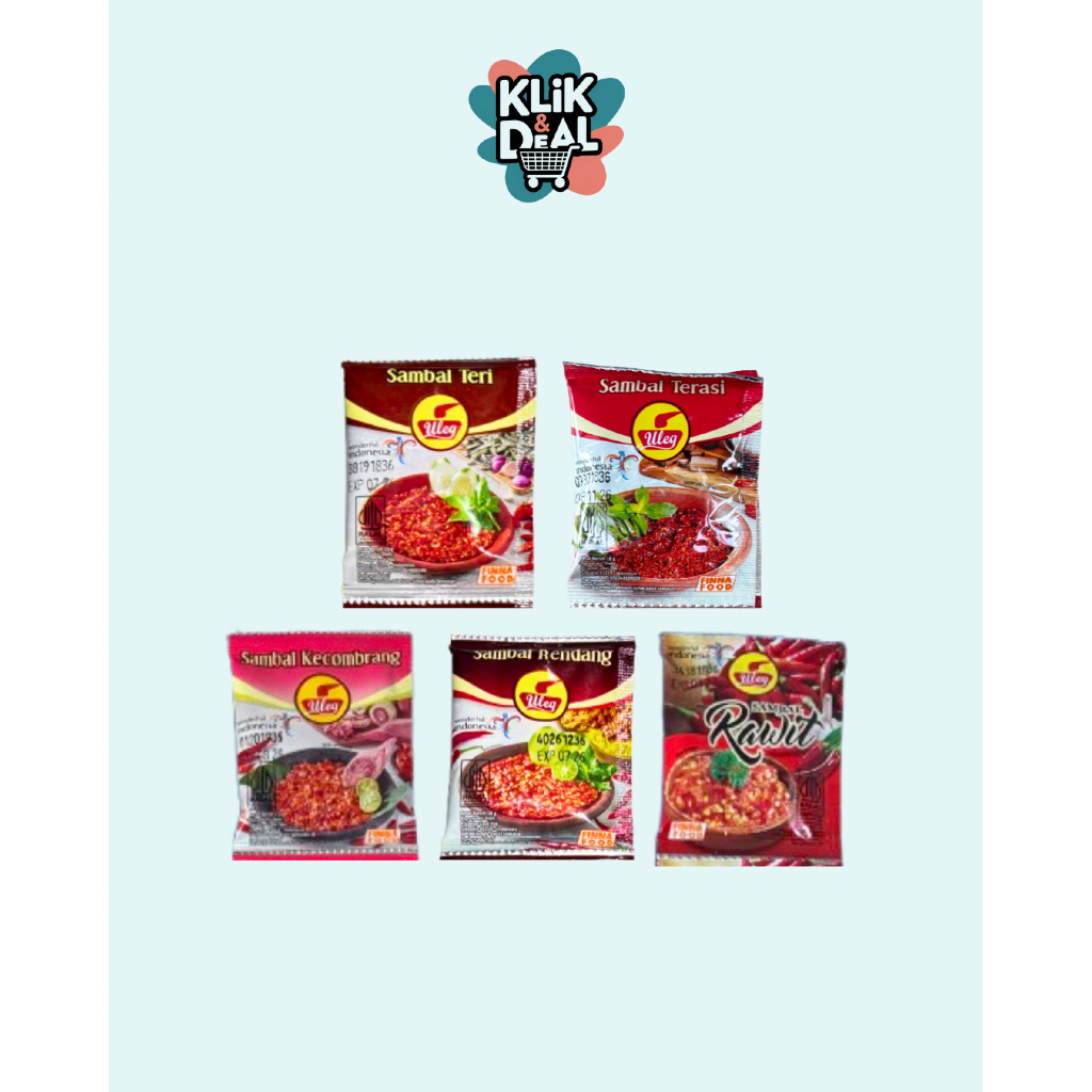 Sambel Uleg Finna Terasi Sachet - Sambel Uleg Finna TerI Sachet - Sambel Uleg Finna Rendang Sachet -