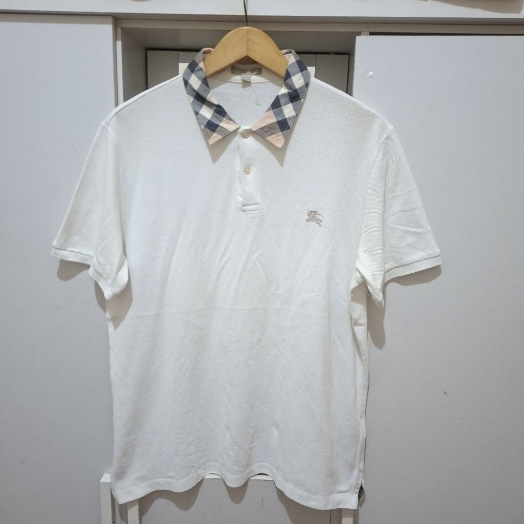 polo shirt burb3rry white nova