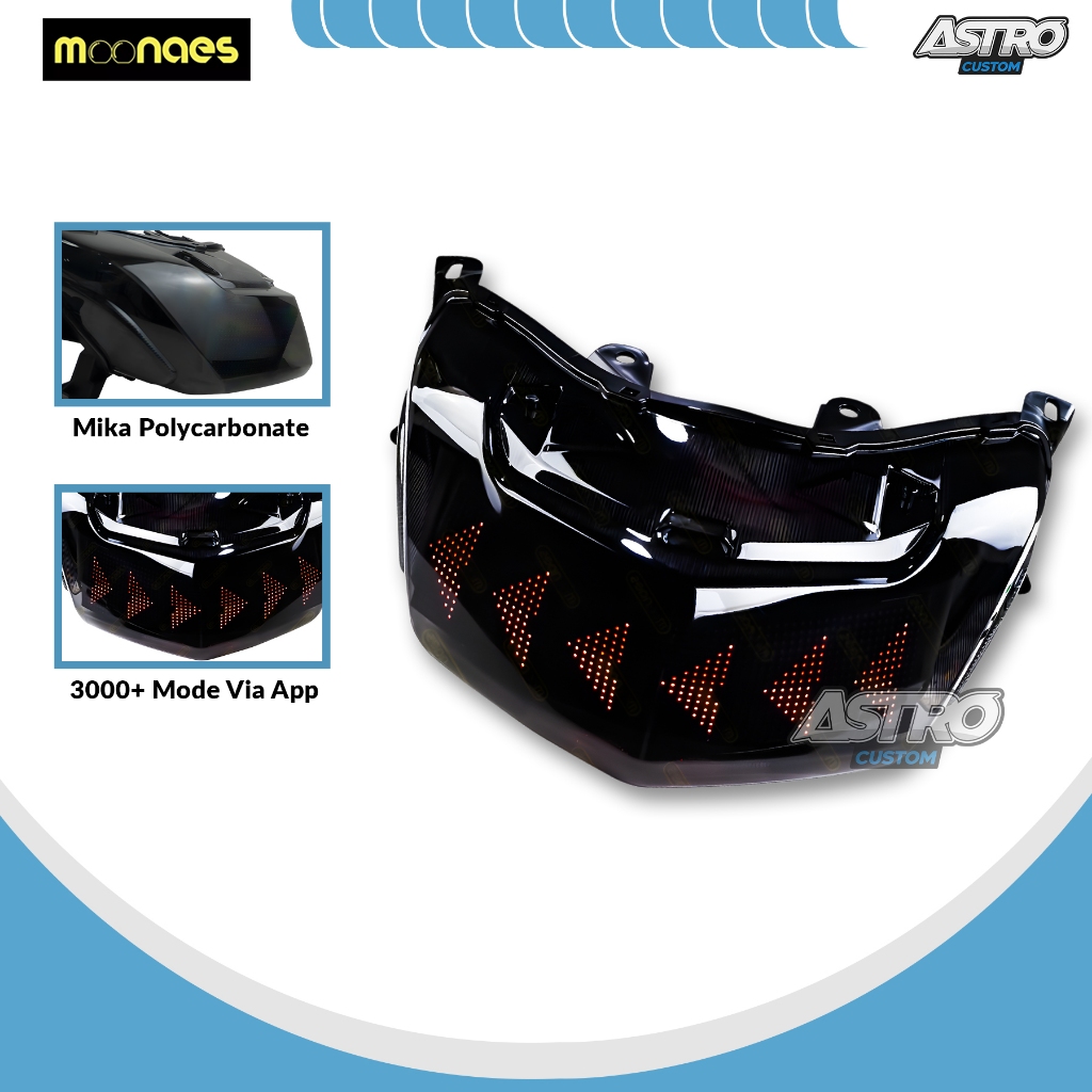 Moonaes Animation LED Nmax 155 OLD 2018 Stoplamp Lampu LED Animasi Universal CVT Racing Astrocustom