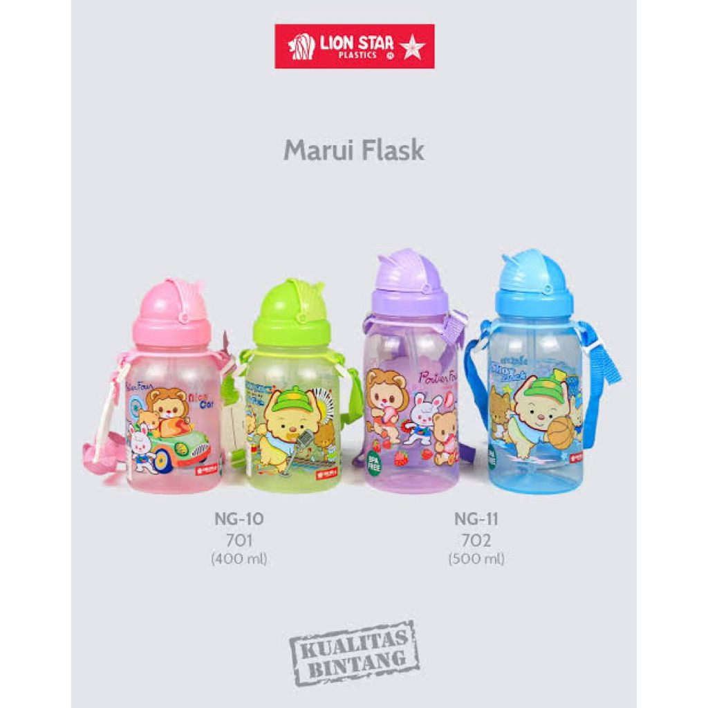 Botol Minum Anak Sedotan Marui 500ml Lionstar