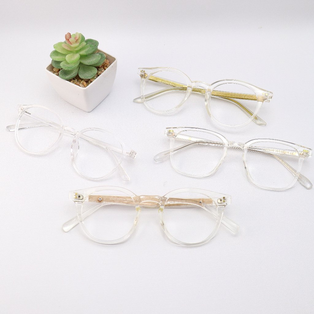 Abhie Kacamata Frame Kacamata Putih Transparan