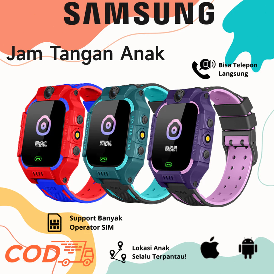[100% ORIGINAL]Samsung Q19 Smartwatch anak 1.44 Inci Jam tangan pintar Watch Children Kamera ganda 3