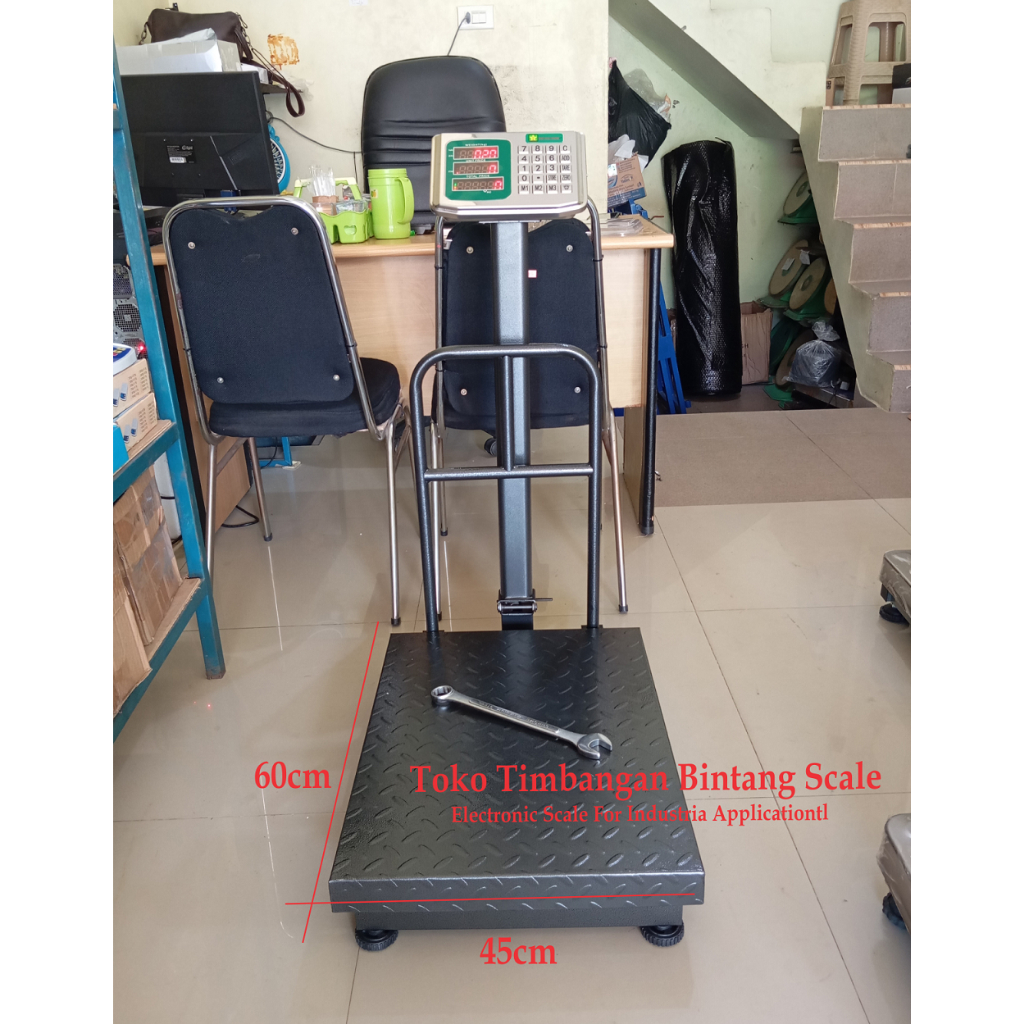 Timbangan duduk digital lipat 500kg & 300kg / Timbangan digital lantai 500kg RENKME