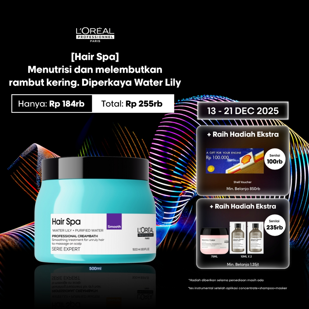 Hair Spa Deep Smoothing Creambath 500ml untuk rambut sulit diatur by L'Oreal Professionnel