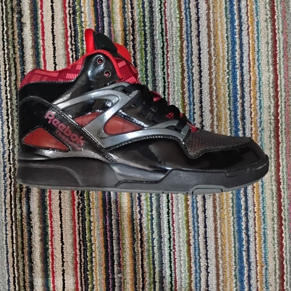 Reebok Classic Pump Omni Lite Kubricks Black Patent Leather Red made in China size 44