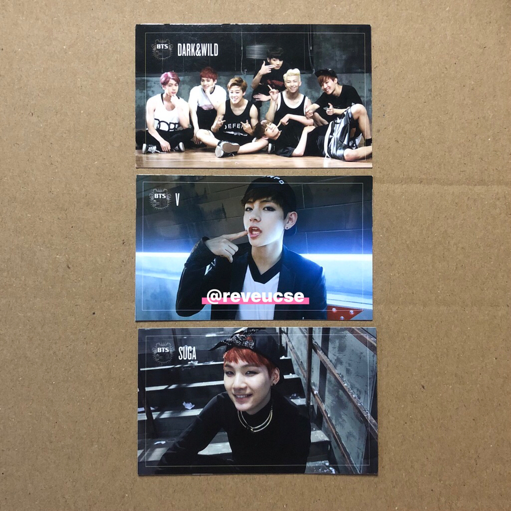 photocard suga taehyung official dnw dark & wild bts
