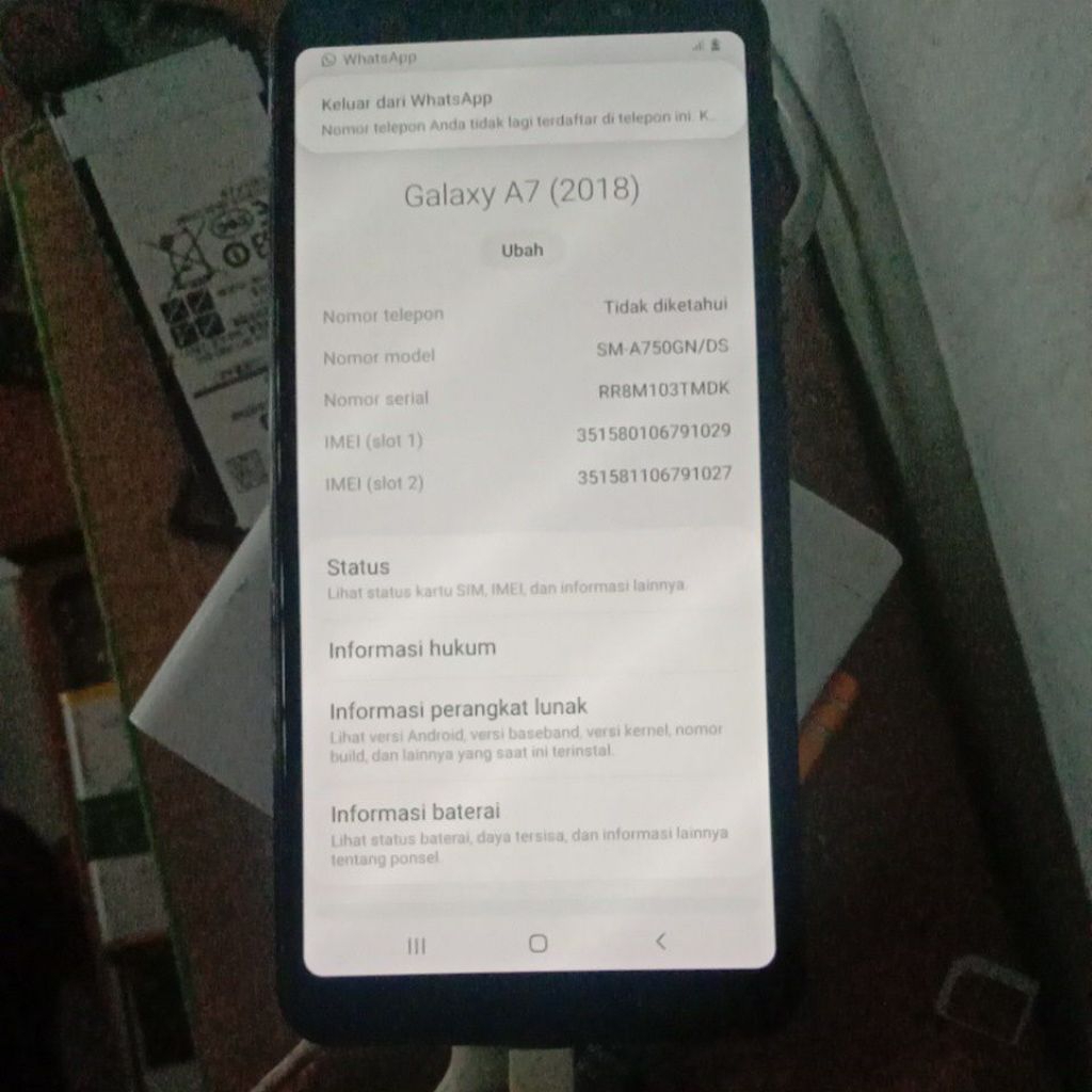 LCD/ORIGINAL SAMSUNG GALAXY A7 2018