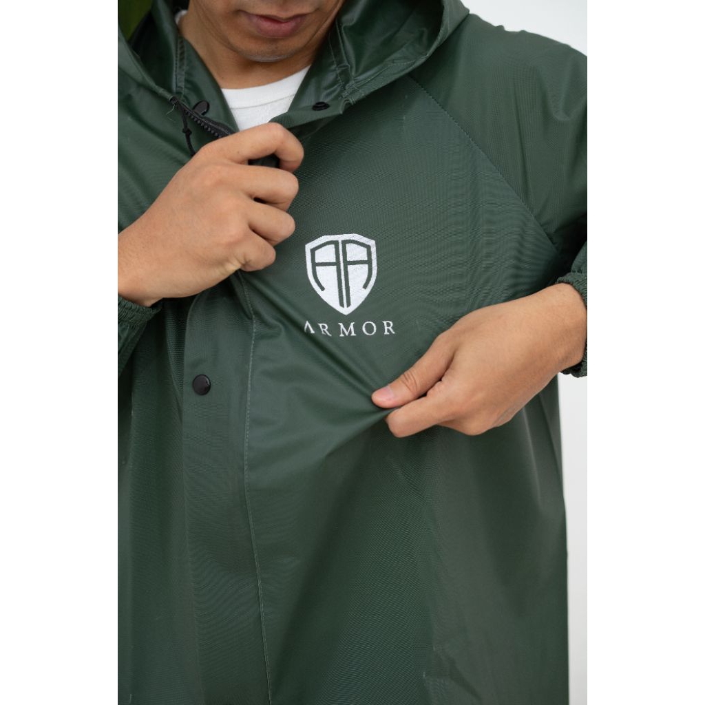 ARMOR Jas Hujan Pria Wanita Dewasa Bahan Karet Tebal