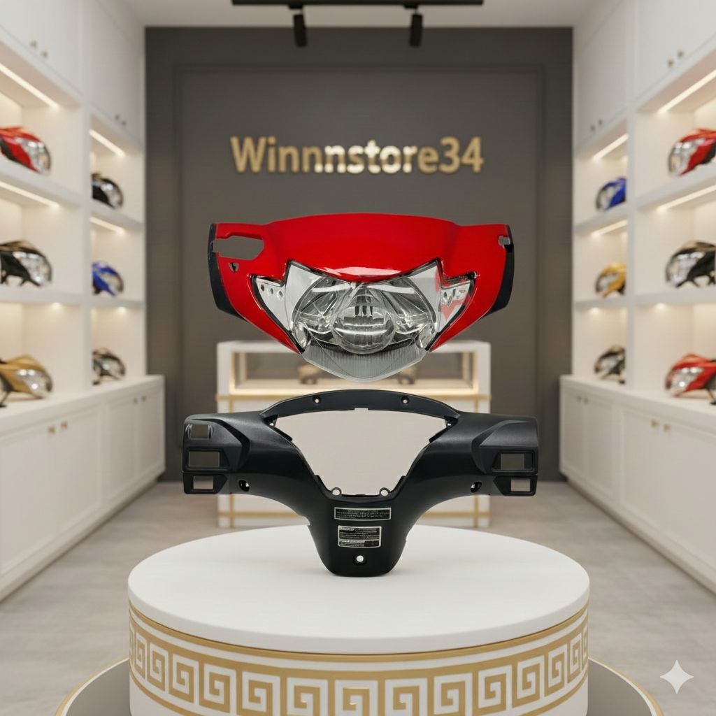 Winnnstore - Batok supra X 125 lama merah plus lampu depan supra x 125 lama / totok depan supra x 12